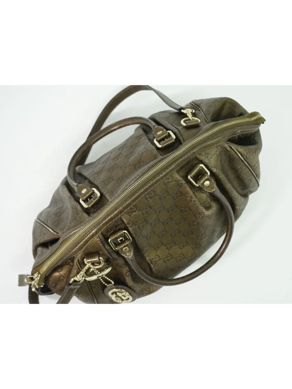 Gucci Sukey Guccissima Leather 2-Way Shoulder Bag Blanc